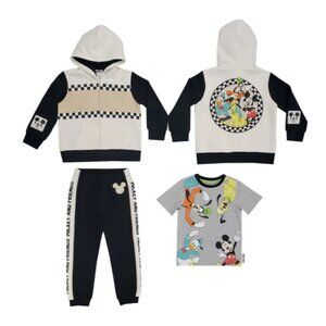 NWT Mickey Mouse Kids' 3-piece Full Zip Set Size 4T